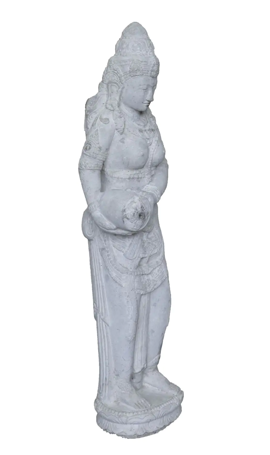  Product image 4 of the product “Standing Dewi Sri, cast stone, 123cm height, Natural ”